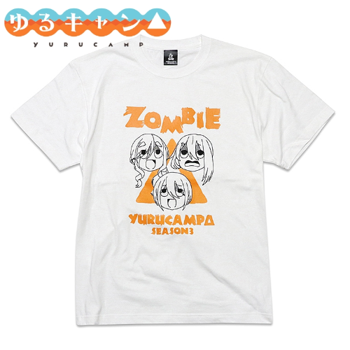 ゆるキャン△ SEASON3 ZOMBIE Tシャツ ホワイト ※請選擇尺碼 ※不設寄送《24年8月預定》 日版(M碼) 全數$328 / ※不設寄送 / 24年7月5日